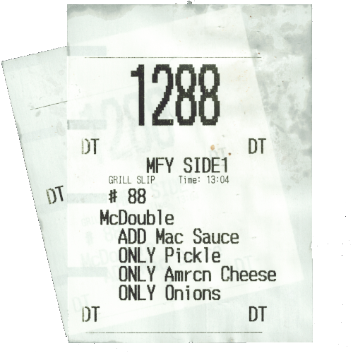 McDouble Order Number 88