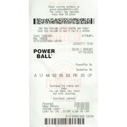Powerball ticket Jul 19
