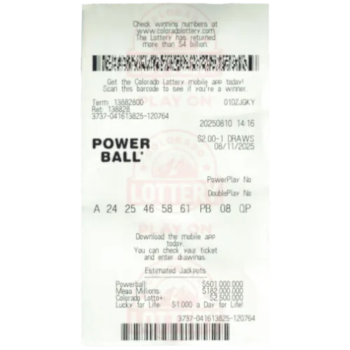 Powerball ticket Aug 11
