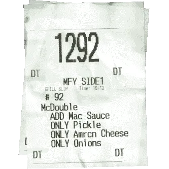 McDouble Order Number 92